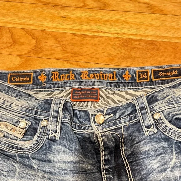 Women's Rock Revival Celinda Straight Fit 34X34 - Picture 5 of 7